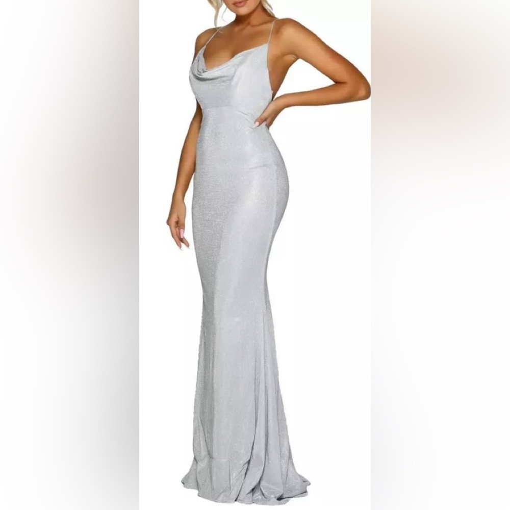 Portia and Scarlet size 10 silver gown New❤️
